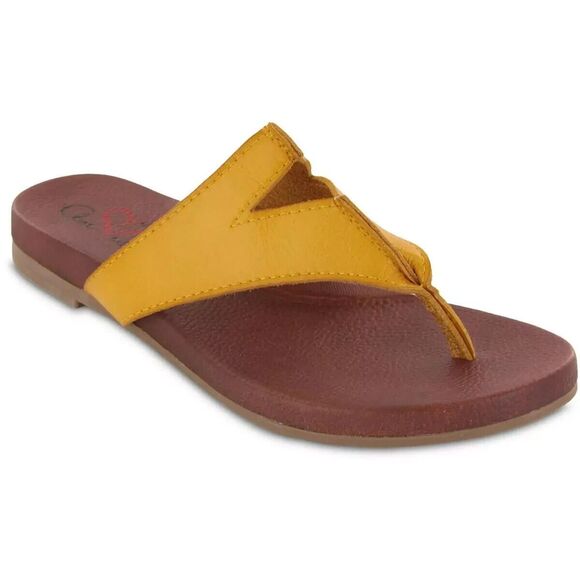 MIA Amore Women's Patriciaa Flat Sandals Cognac 9M New - Picture 1 of 7